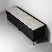 Executive sideboard by Florence Knoll with 'rosé aurore' marble top