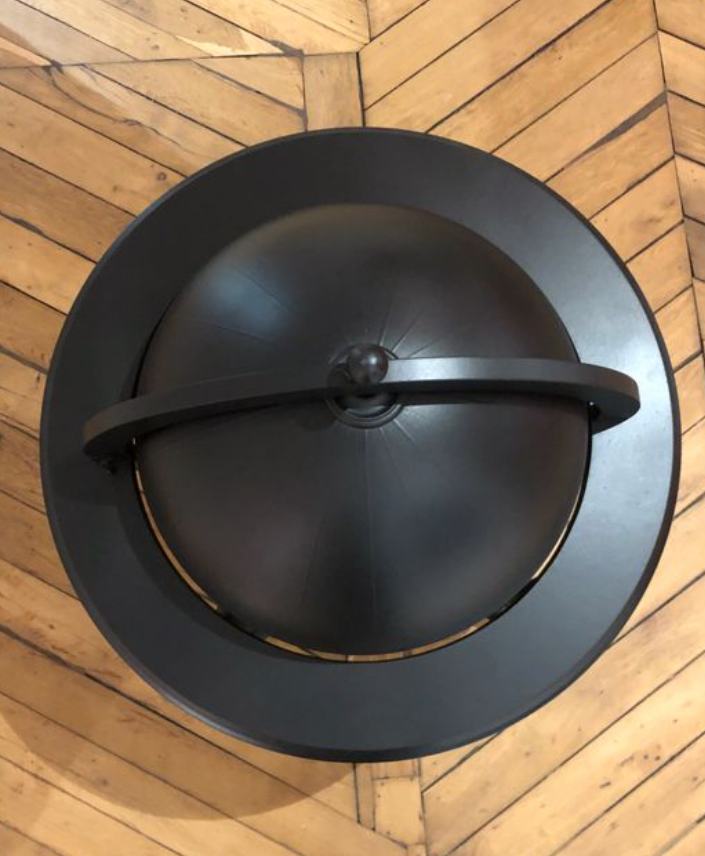 Bar Globe Terrestrial Map Eucalyptus Wood World Painted Black