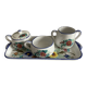 Coffee/breakfast service in Italian porcelain, Royal Peruzzi, thousand.
