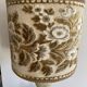 Antique table lamp in marble and tapestry