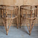 Paire de table de chevets en rotin 1960