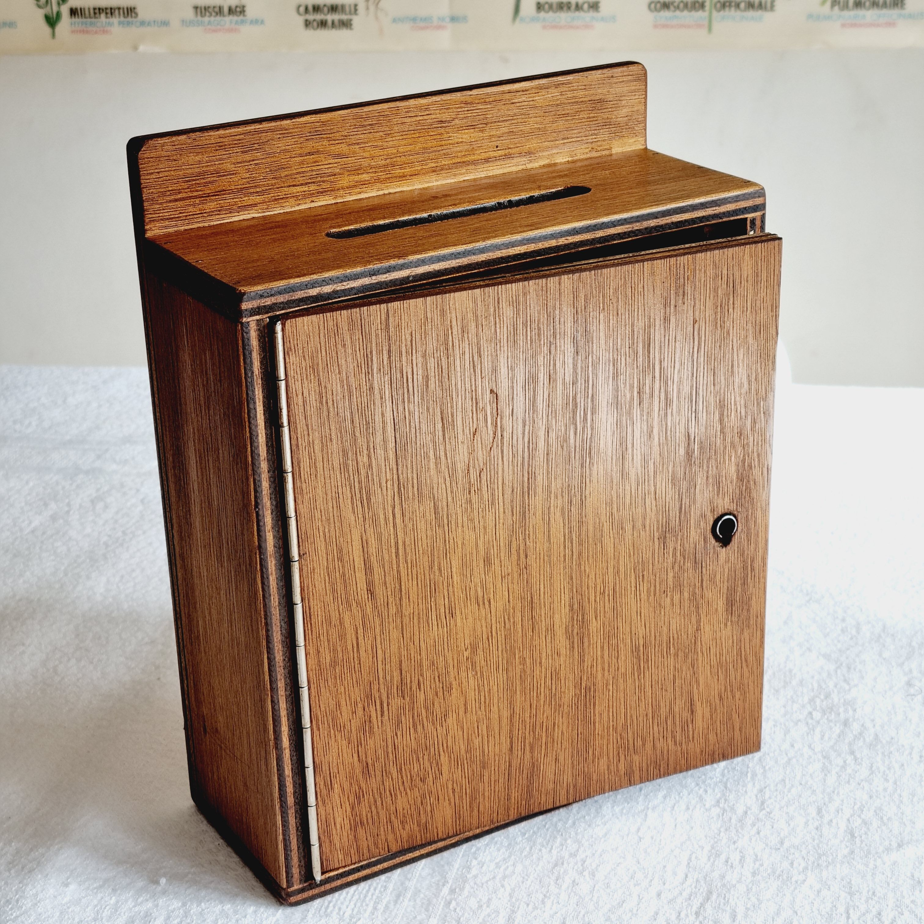 Wooden mailbox