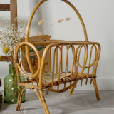 Old rattan magazines rack