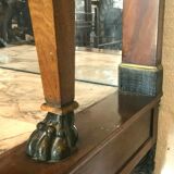 Console with mirror background period empire mahogany xix century