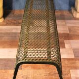 1950s perforated metal bench