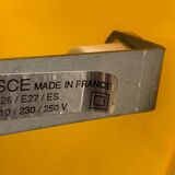 Lampe en verre cône jaune SCE France 1980