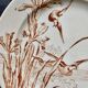 Assiette plate ancienne terre de fer Samaritaine décor Nénuphar