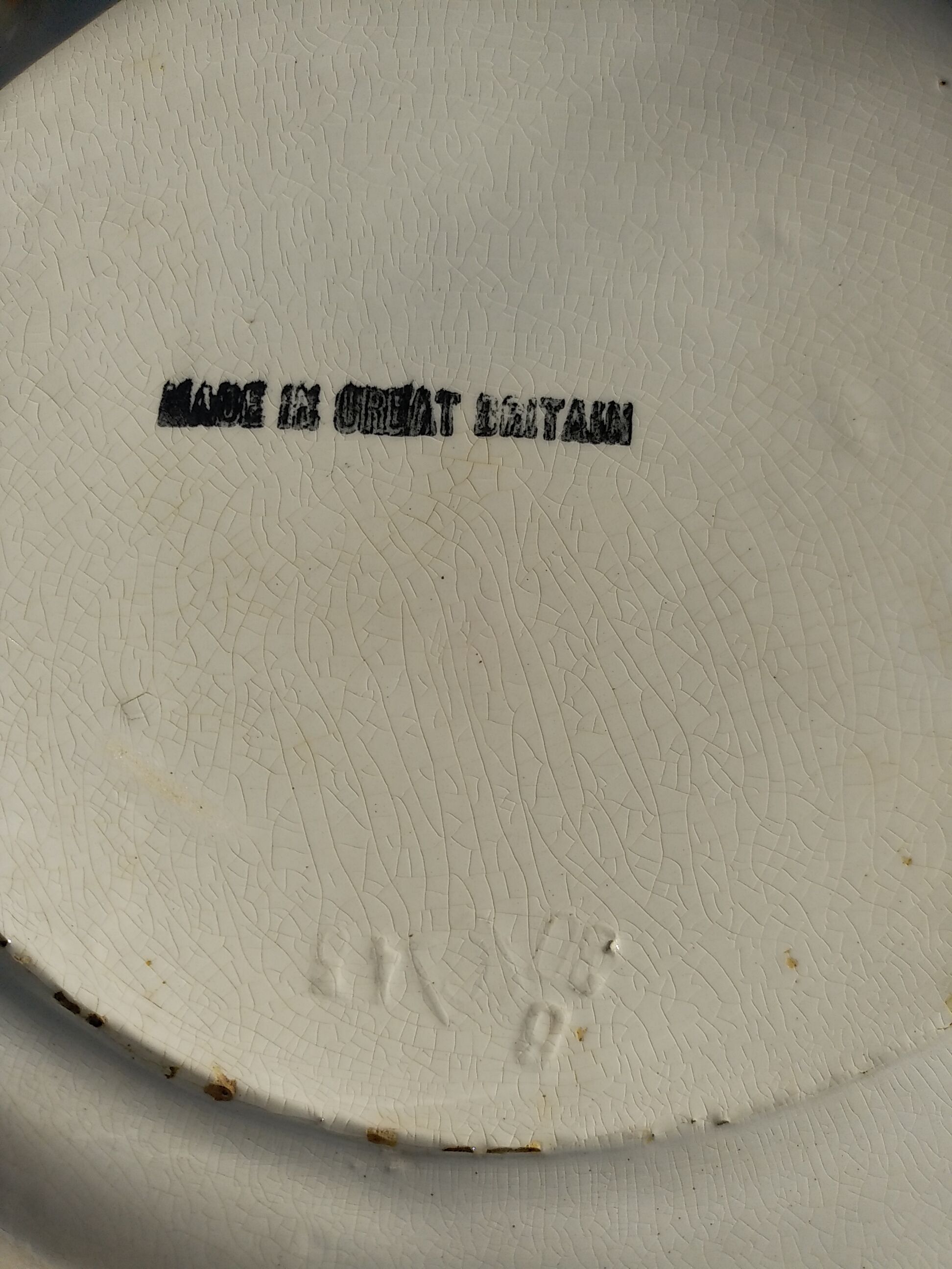 Cabin sink original liner, cracked faience