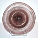 Antique plate in pink bubbled blown glass