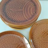 Sela Fish Barbotine Plate Set (Portugal)