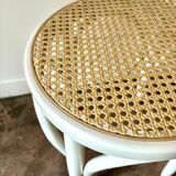Stool in canework and white bent beech
