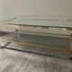 Vintage lucite and brass coffee table from the 70s