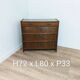 Vintage Scandinavian wooden shoe cabinet