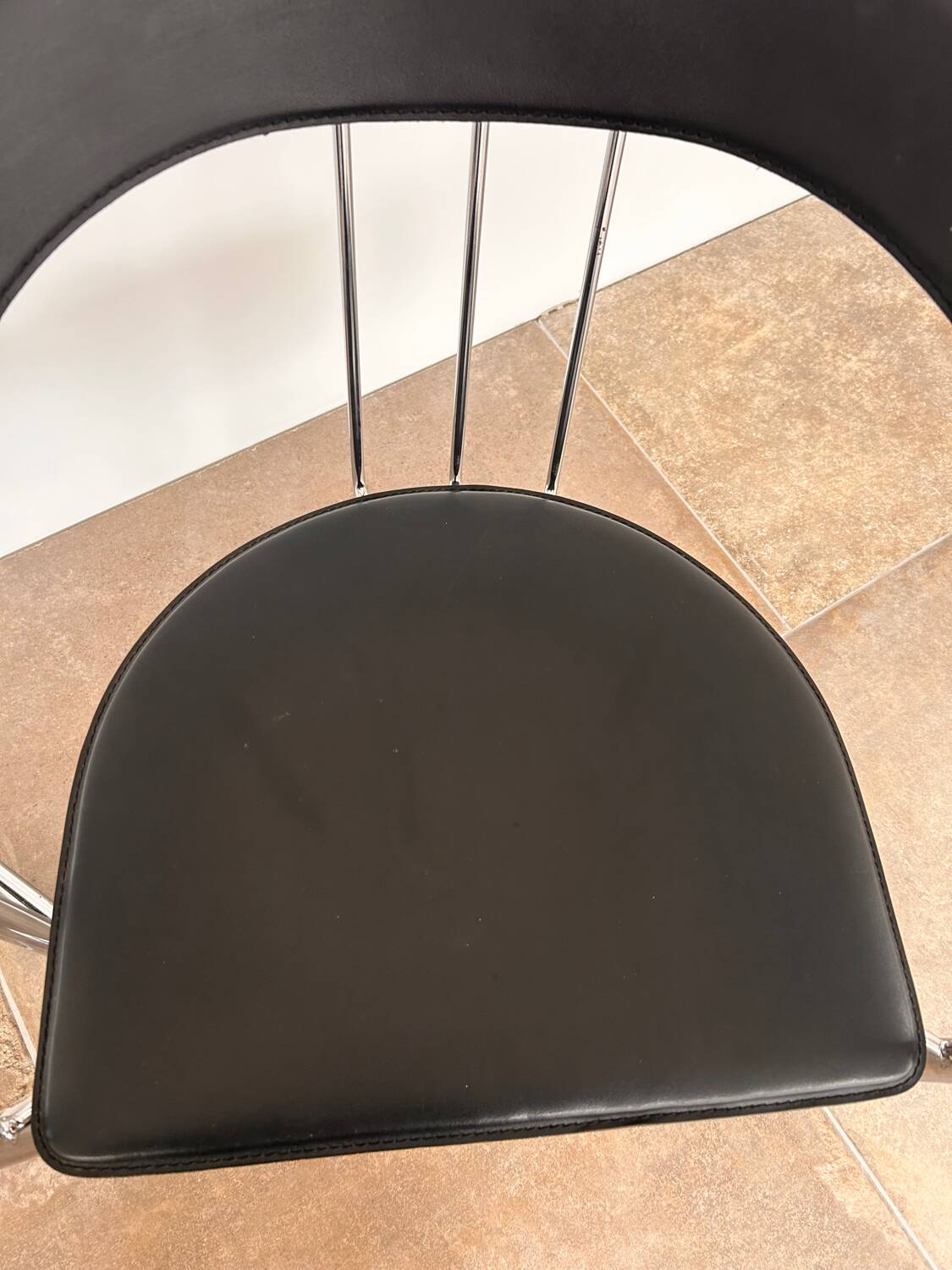 Chaises de bureau arrben italie années 70 chrome