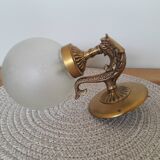 Opaline bubble glass wall lamp