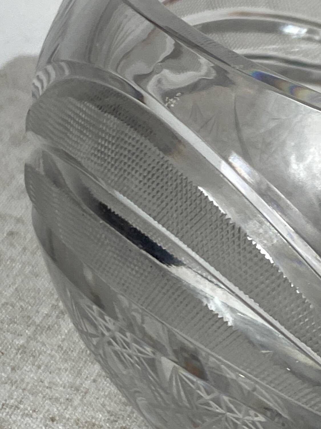 Cut crystal salad bowl