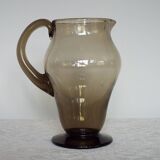 Smoked glass pitcher