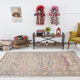 Tapis floral vintage 256x137cm