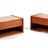 Paire de chevets en bois