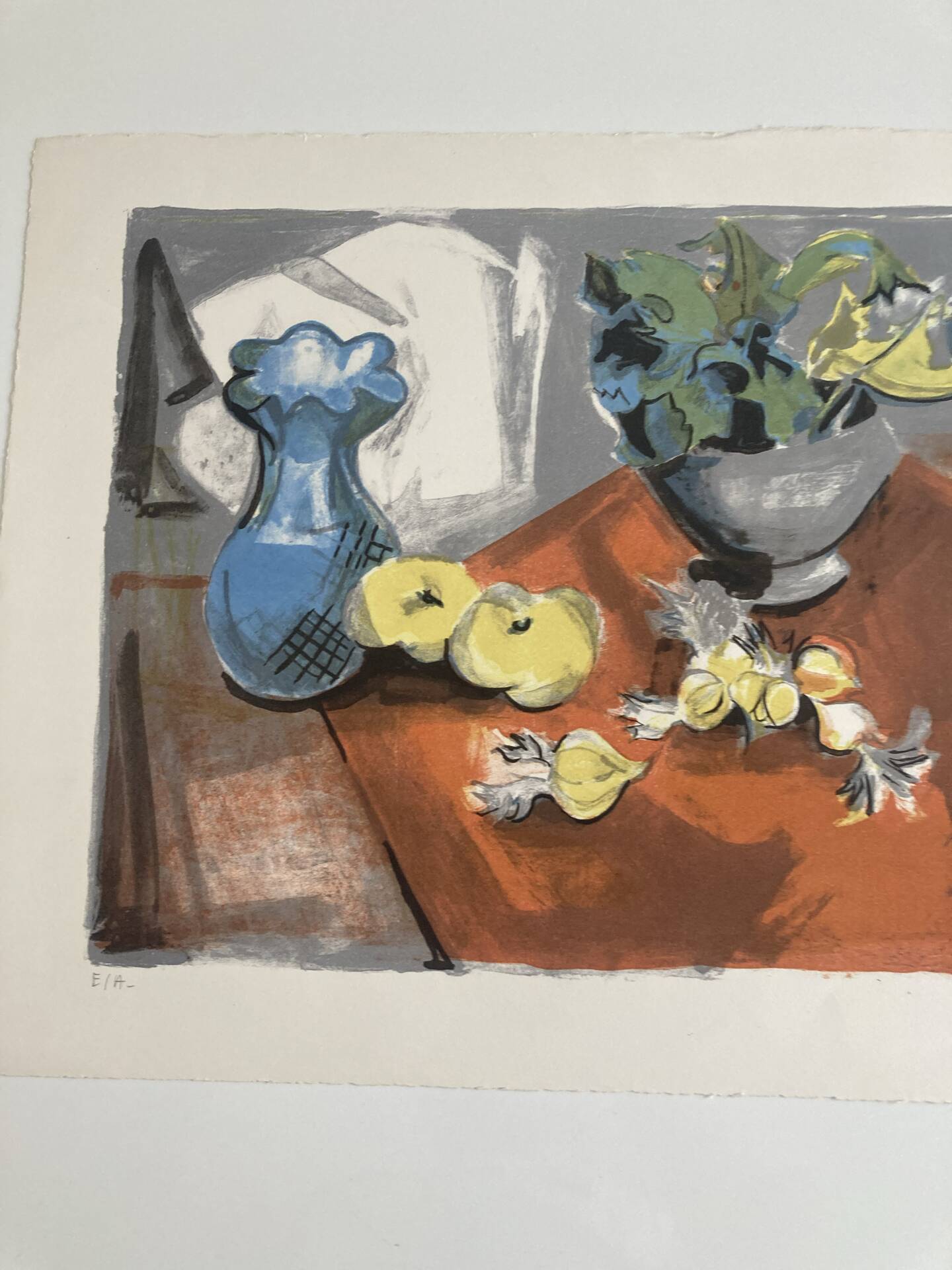 Lithographie signée Georges Lambert - Nature Morte - 1954
