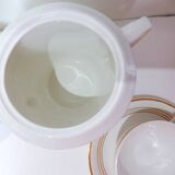 Céranord coffee service with gold edging