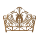 Peacock style rattan headboard