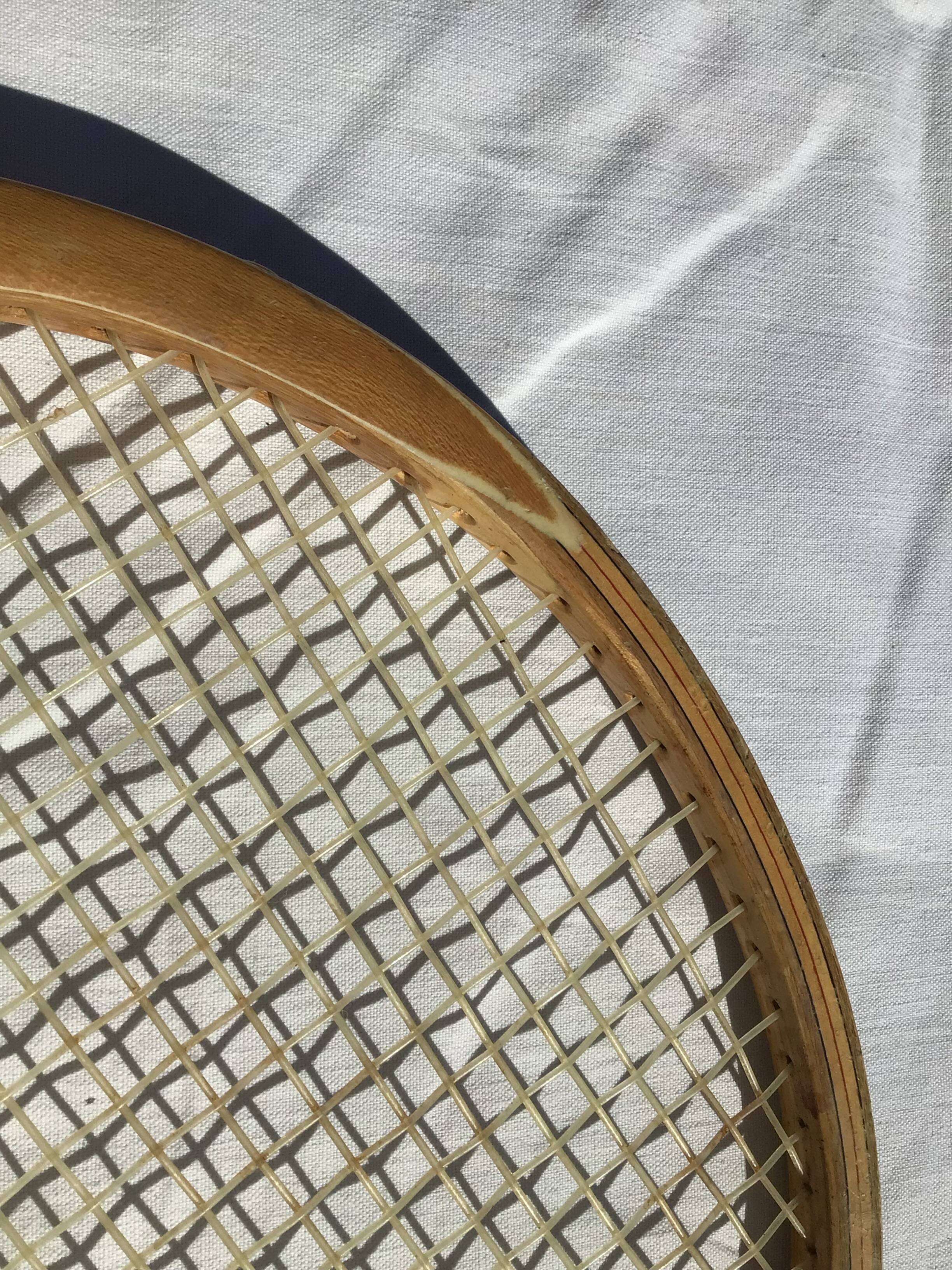 Smasher wooden tennis racket