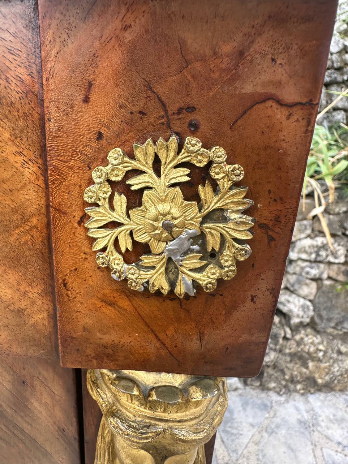 Empire period mahogany burl secretary from Egypt