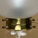 Midcentury Art Deco style swirl brass and glass mushroom table lamp