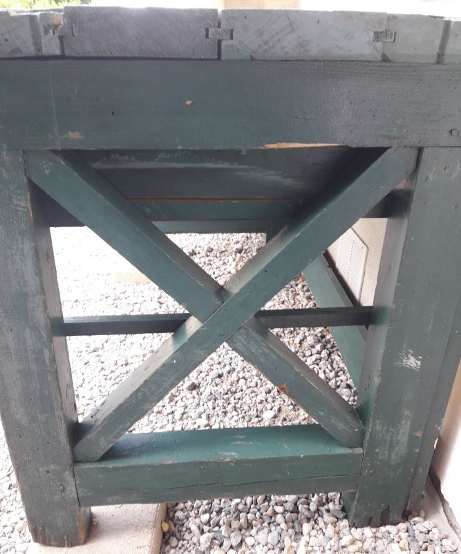 Établi industriel d'atelier 4m ancien