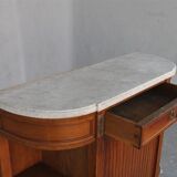 Console to Louis XVI style mahogany scrapers