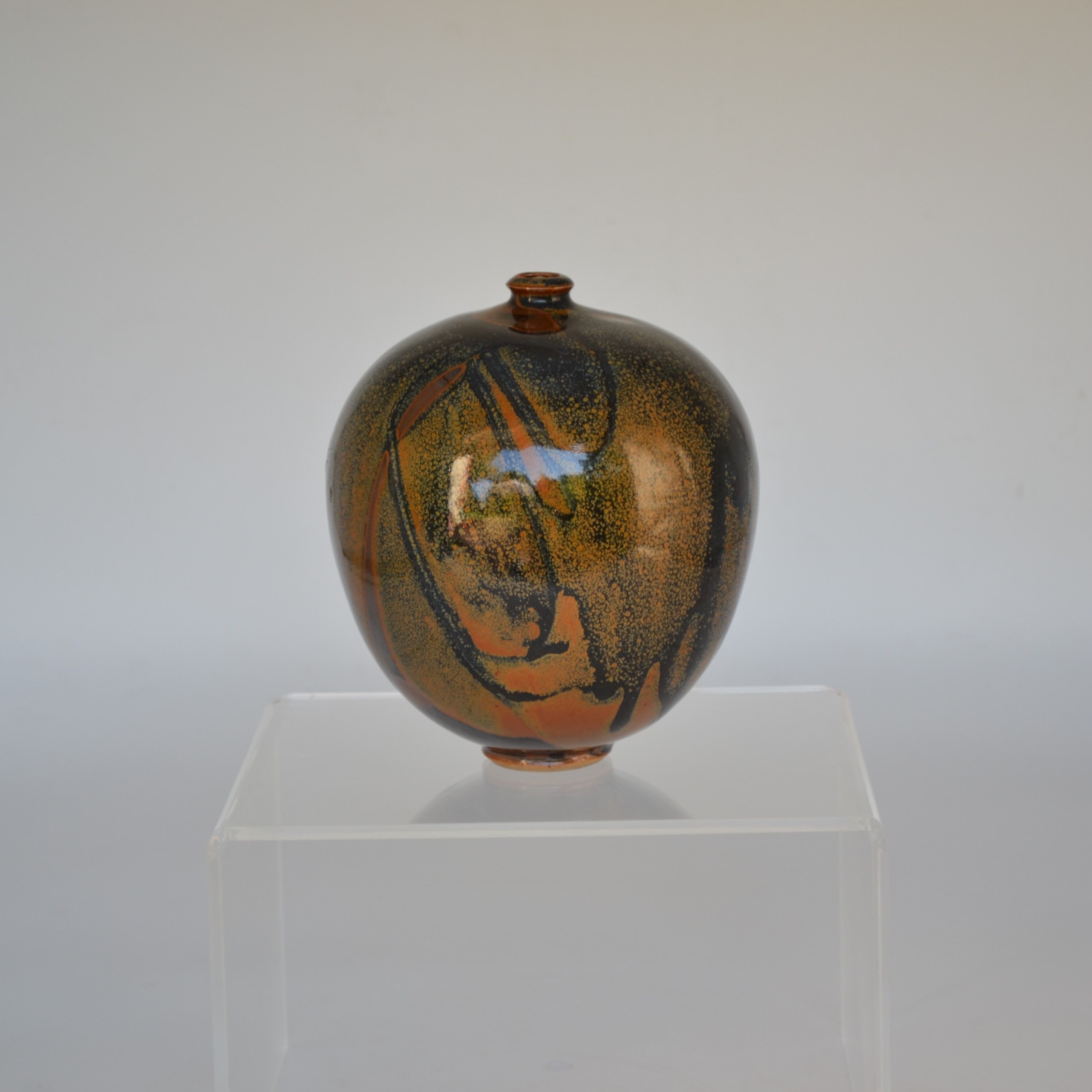 Michel Lanos ovoid vase on sandstone heel