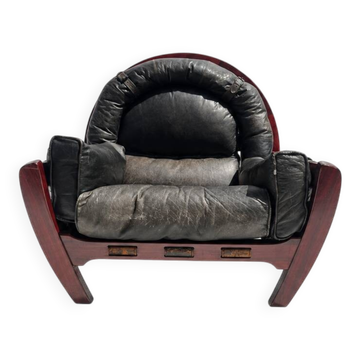Paire de fauteuils ‘Rancero’ de style mid-century moderne italien de Luciano Fri