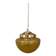 Vintage globe pendant light in bubbled amber glass