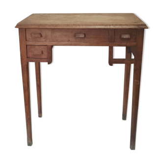 Old vintage wooden children's desk/dressing table with a drawer shell handles