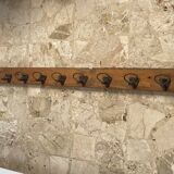 Long antique wall coat rack 186cm