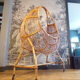 Vintage rattan crib