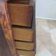 Antique oak burr chest of drawers - 4 drawers - marquetry inlay from the early 21st century