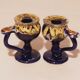 Pair of ceramic candle holders
