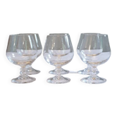 6 crystal cognac glasses
