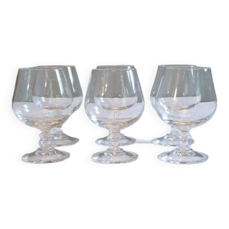 6 verres à cognac en cristal