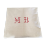 Winemaker's tablecloth with MB monogram at cross point