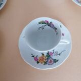 Service café bernardaud Limoges oiseaux fleurs