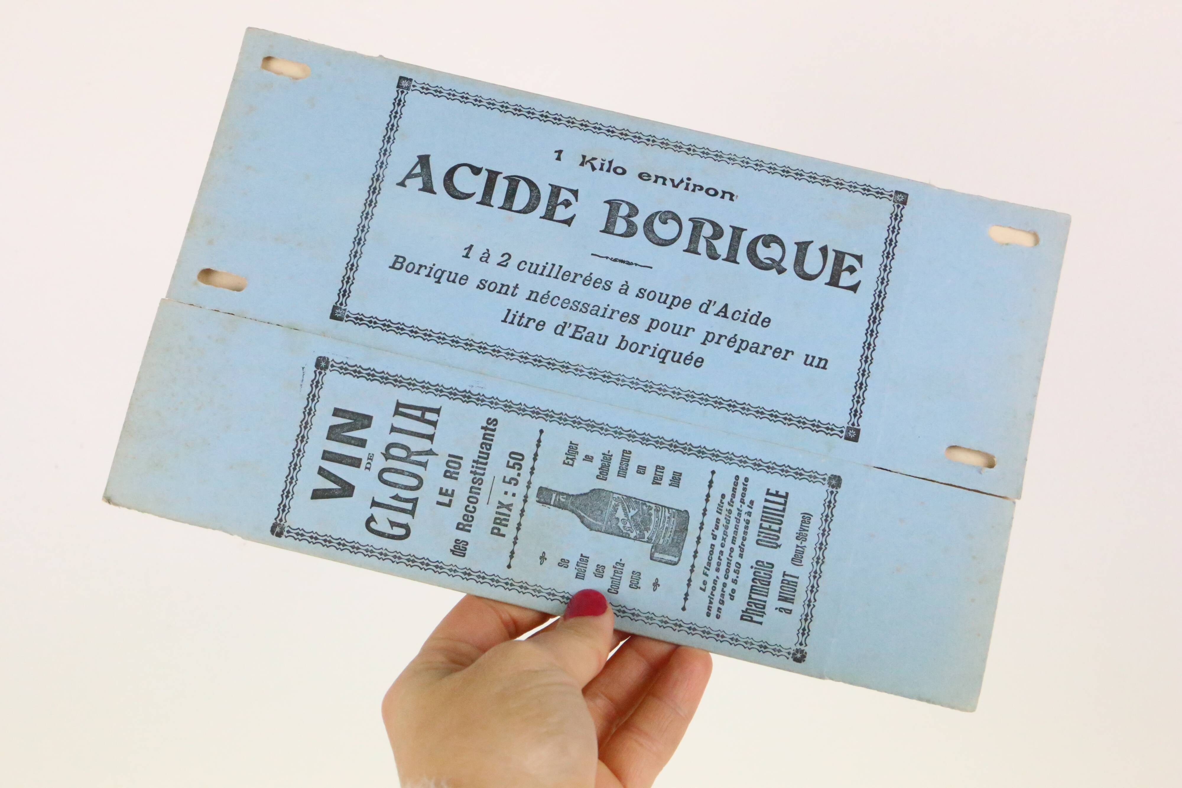 Old cardboard pharmacy medicine box, 1920/1930