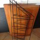 Black metal and wood shelf 60/70
