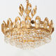 Brass chandelier with Palwa crystals 1960