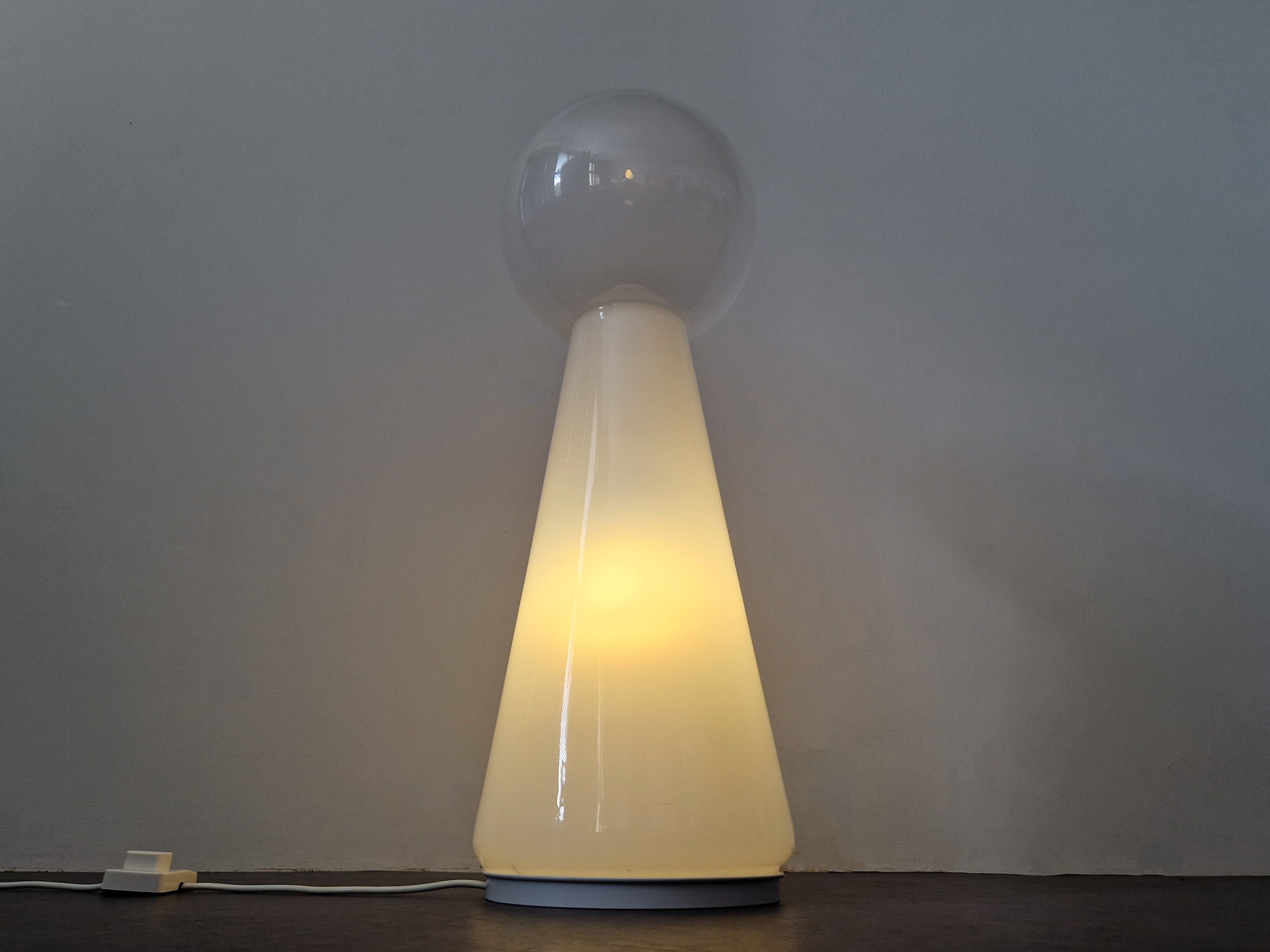 Large one piece Murano glass floor lamp, Italy 1970's/1980's