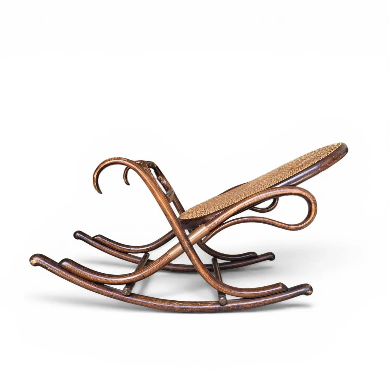 Bentwood & Cane Model 7001 Footrest by Michael Thonet for Thonet / 1930s