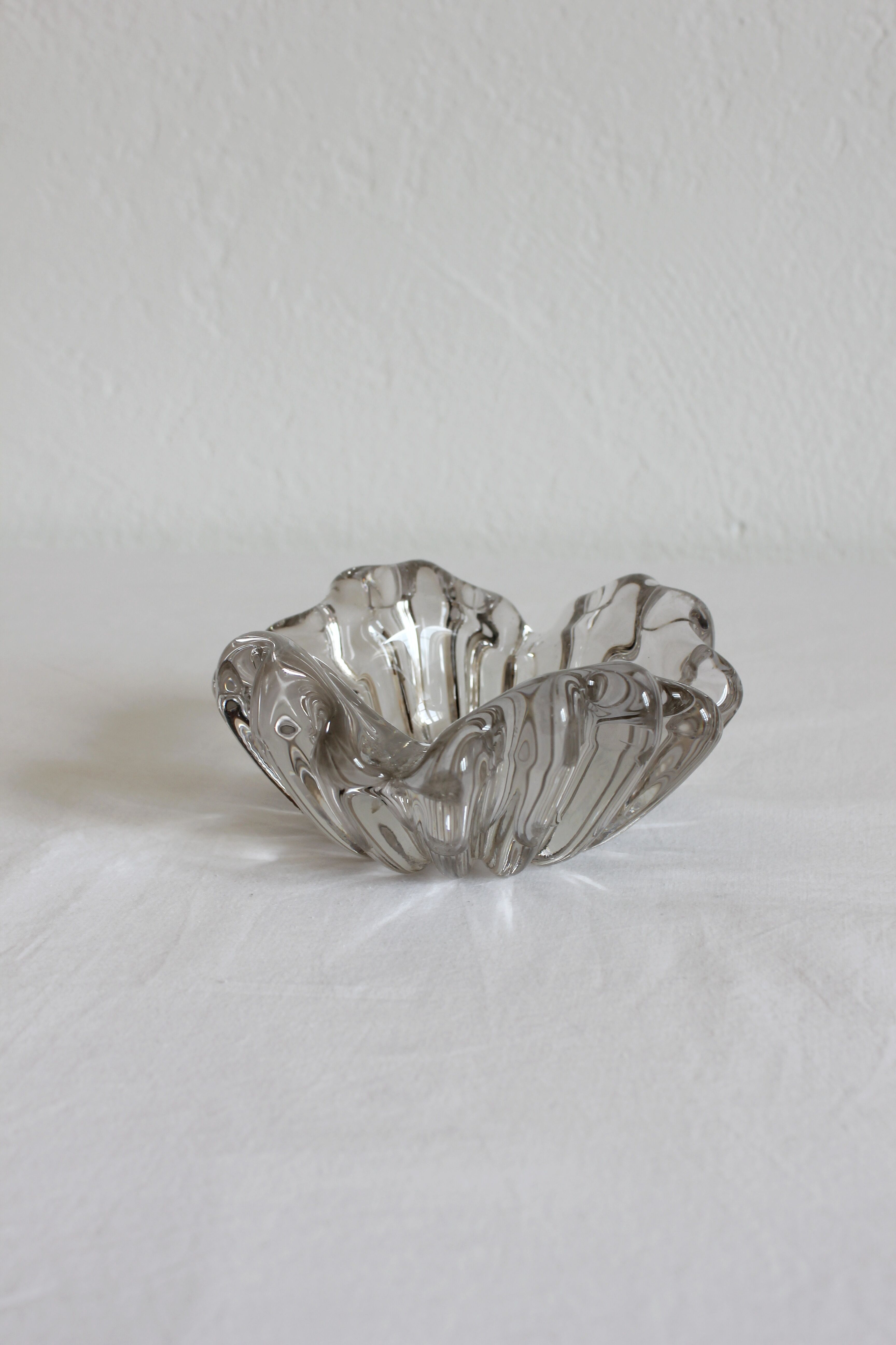 Vintage crystal ashtray 70s