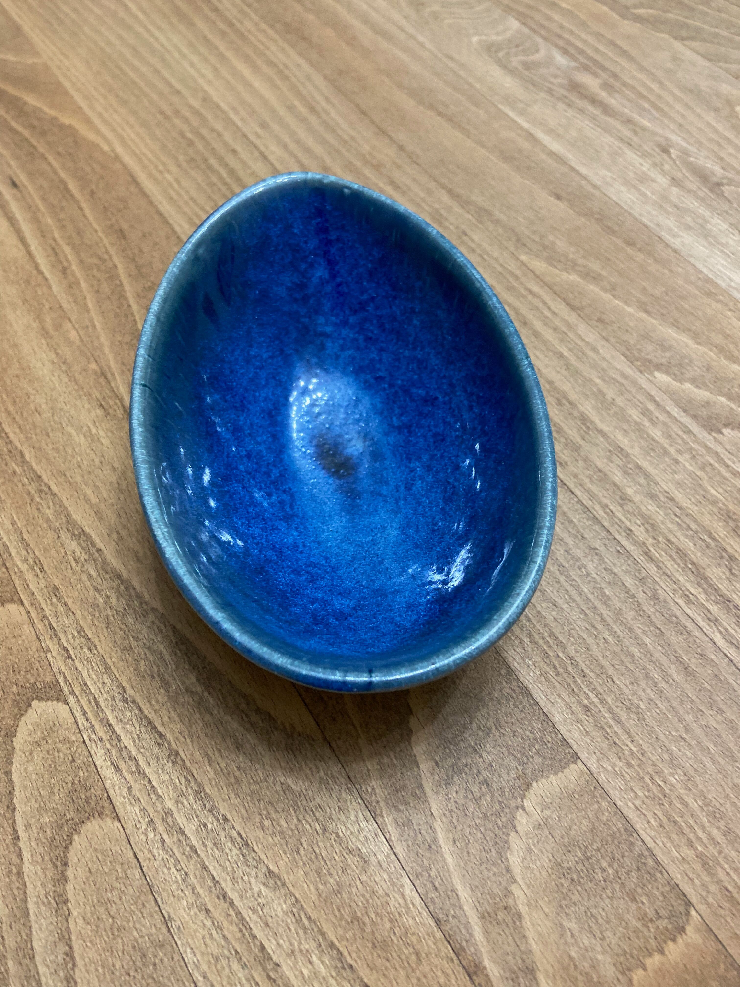 Blue ceramic cup